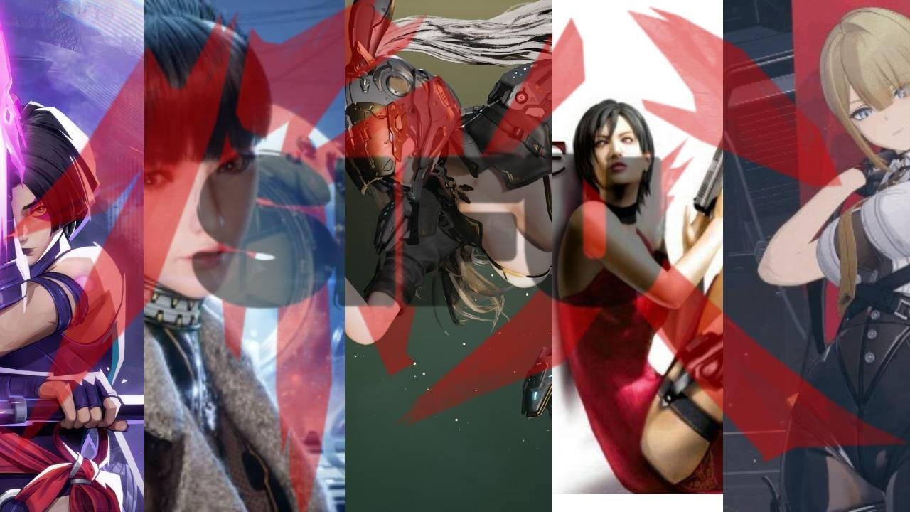 Psylocke, Eve, Bunny, Ada and Evelyn throwing hands