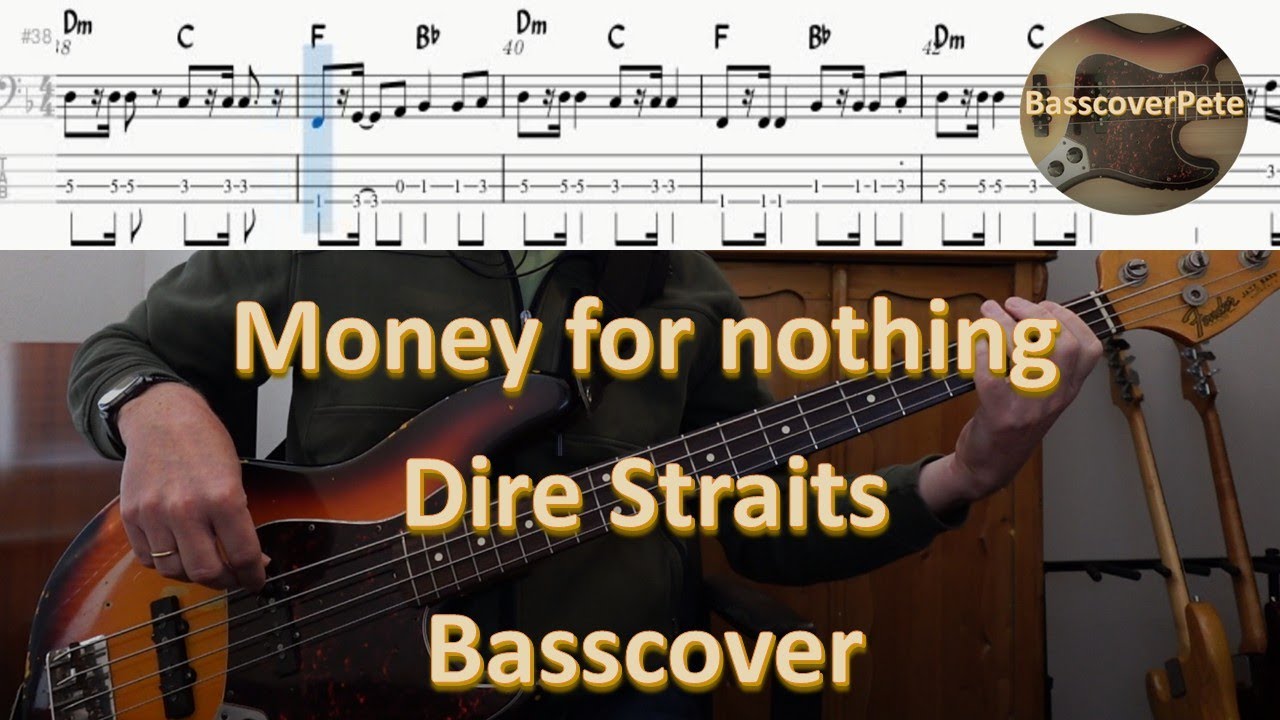 Dire Straits Money for nothing. Basscover Tabs Score (standard notation) Chords Transcription