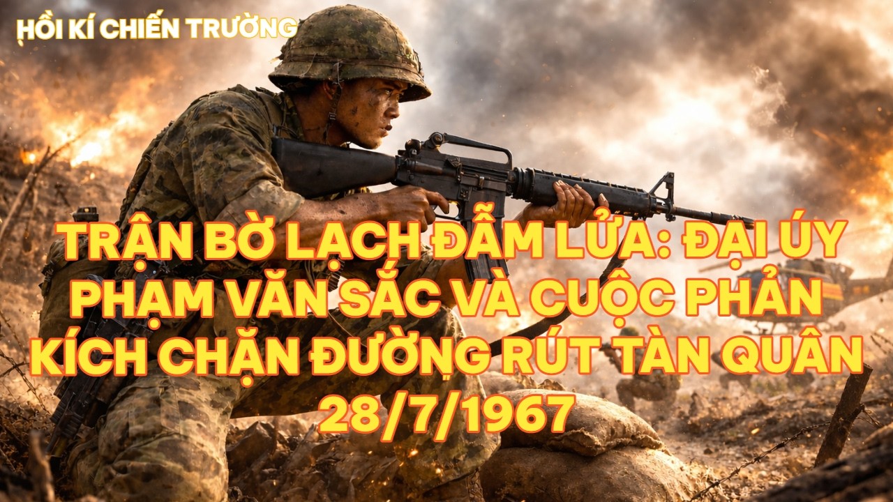 TRẬN BỜ LẠCH ĐẪM LỬA: ĐẠI ÚY PHẠM VĂN SẮC VÀ CUỘC PHẢN KÍCH CHẶN ĐƯỜNG RÚT TÀN QUÂN 28/7/1967