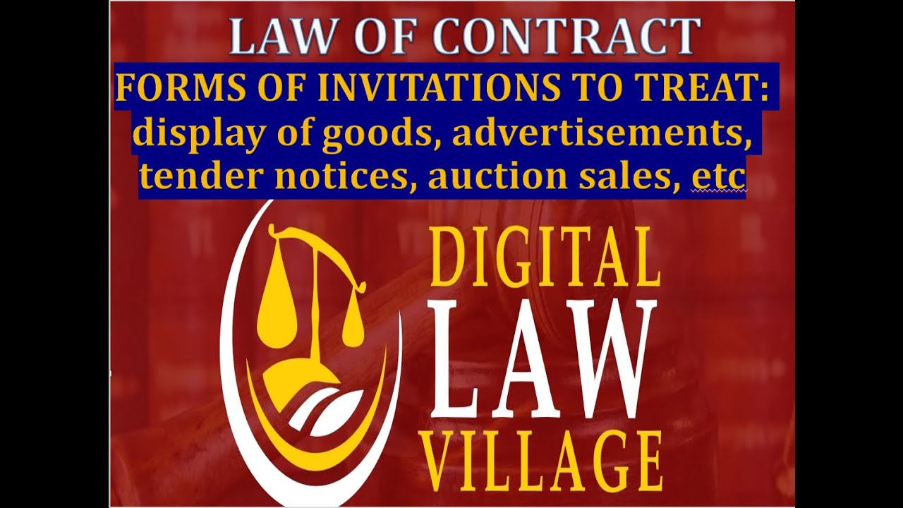 Invitations to Treat (Different Forms)  (Contract Law Lecture 2)