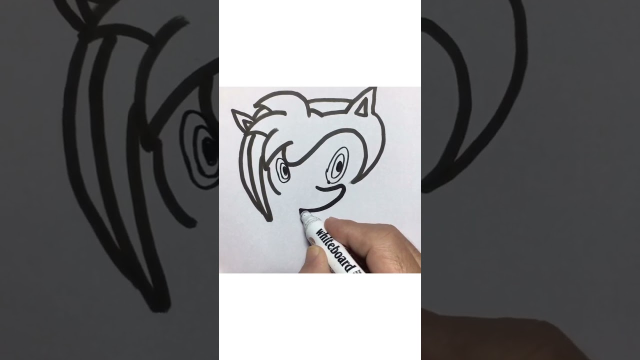 VIRAL AMY ROSE SUPER EASY DRAWING - #artsections - #shorts #amy #viral