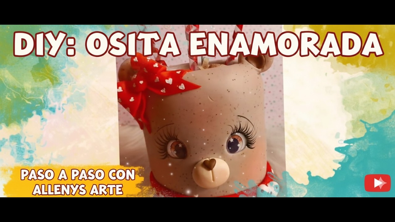 DIY: Frasco Decorado de OSITA 🎀 | Idea de REGALO San Valentín | Alleny