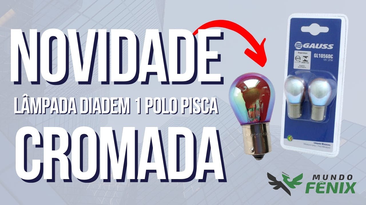 LÂMPADA DIADEM CROMADA GAUSS PISCA JETTA - Antes e Depois