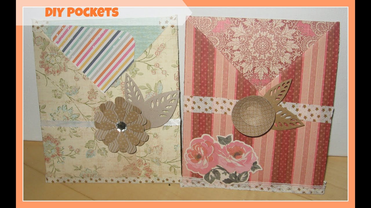 DIY/ Handmade 3 Pocket page /How to make DIY Pockets for junk journal, art journals, smash book