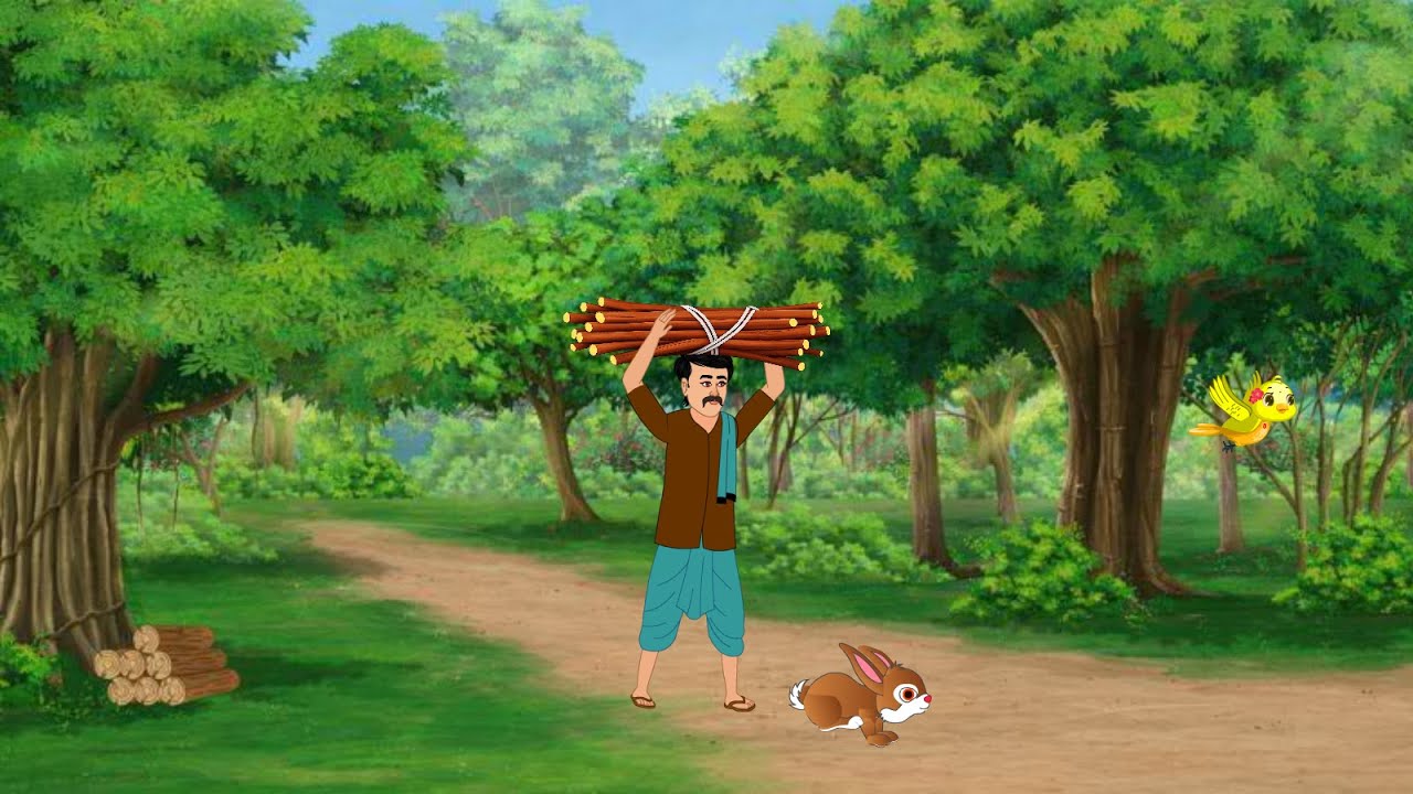 किस्मत वाला लकड़हारा | JADUI KHARGOSH  OR GARIB LAKADHARA | MORAL STORY | HINDI KAHANIYA