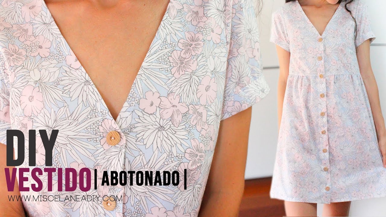 DIY VESTIDO | Cómo hacer un VESTIDO ABOTONADO