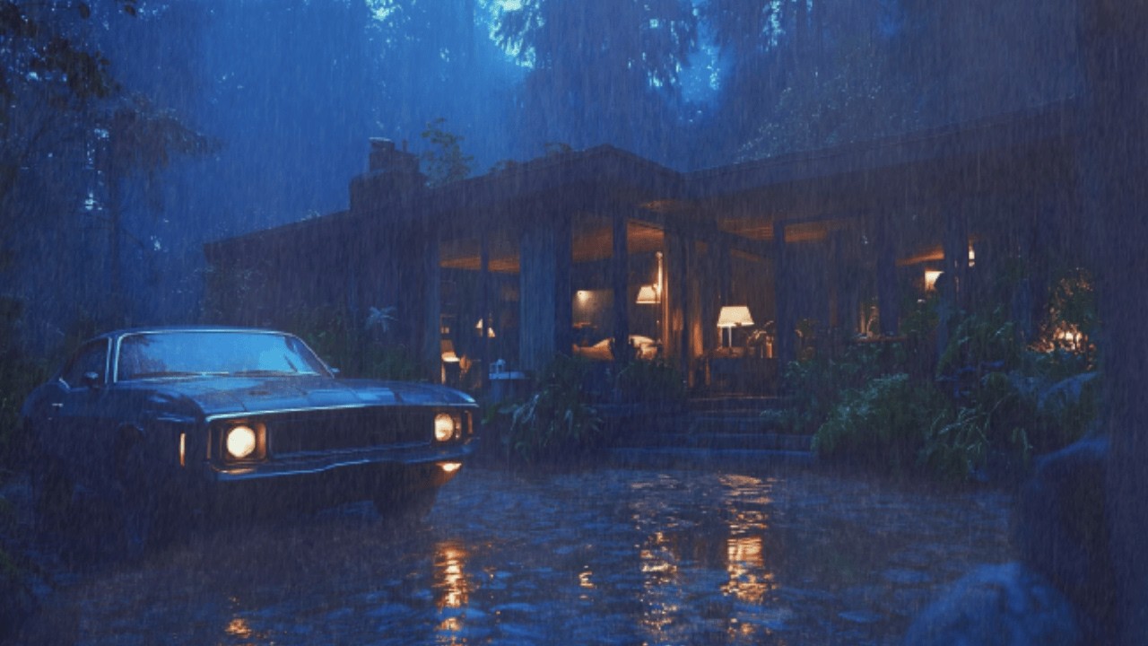 Stop Overthinking 24/7: Heavy Rain, Soft Piano & Vintage Cabin Ambience for Deep Sleep