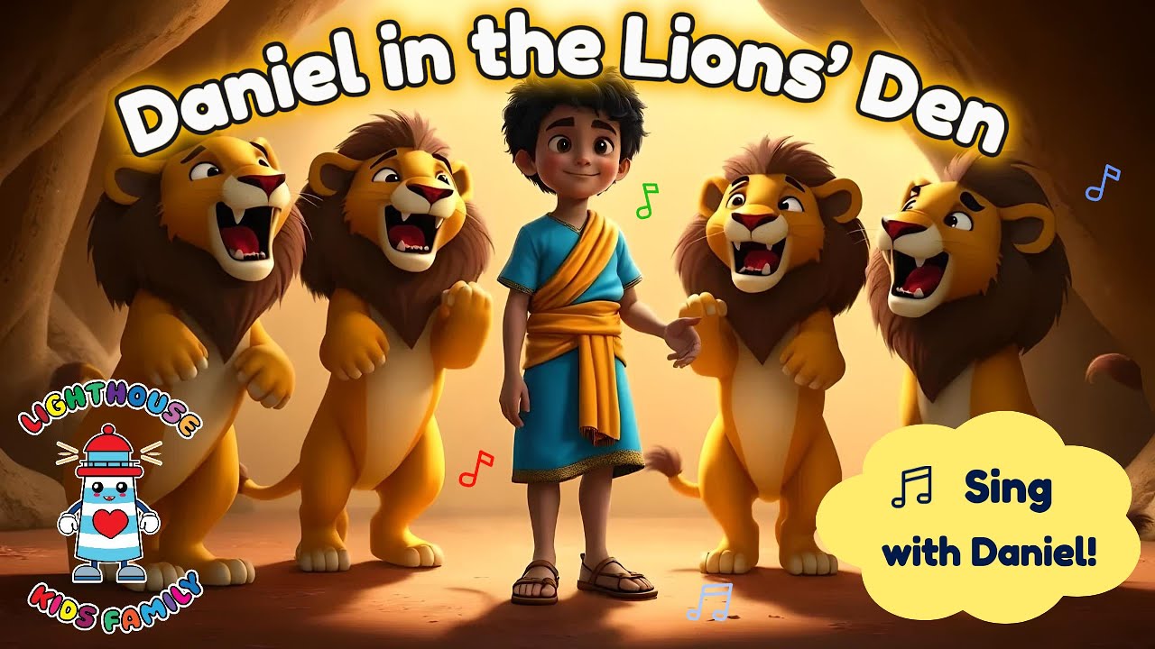 Daniel in the Lions’ Den 🦁 | Bible Song for Kids | Christian Worship by Lighthouse Kids Family