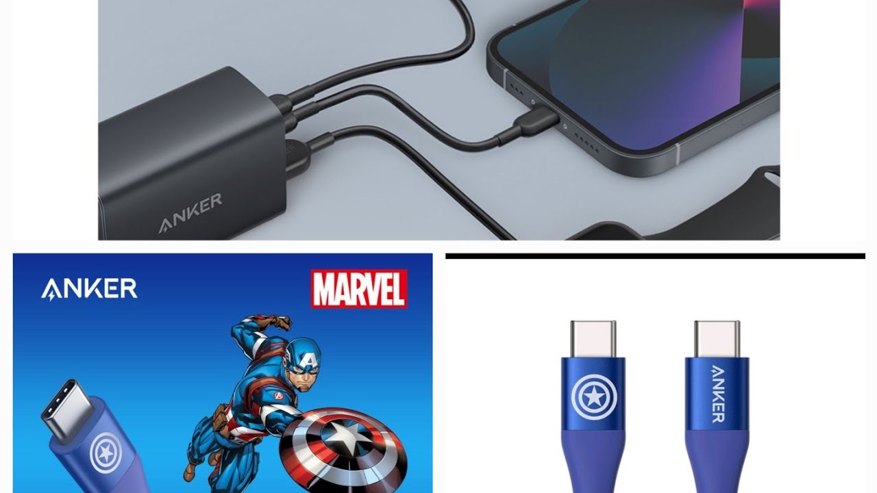 Wall Charger Anker Power Port Nano III 65wt A2667 Kabel Charger Anker + Marvel A9547 #myjolin