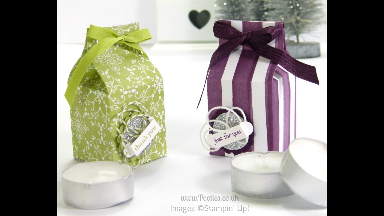 Stampin' Up! UK Dinky Teacher Tealight Gifts Tutorial