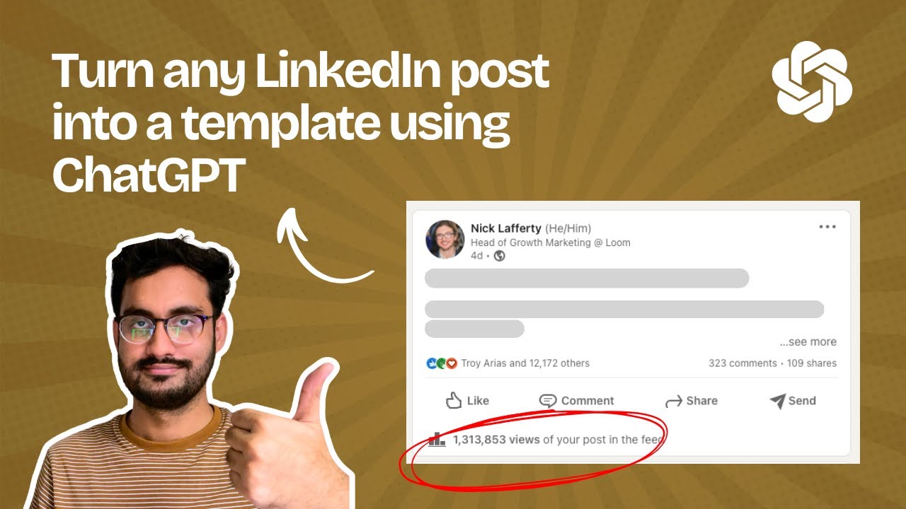 Generate Viral LinkedIn Post Templates With ChatGPT - NEW LinkedIn Growth Hack!