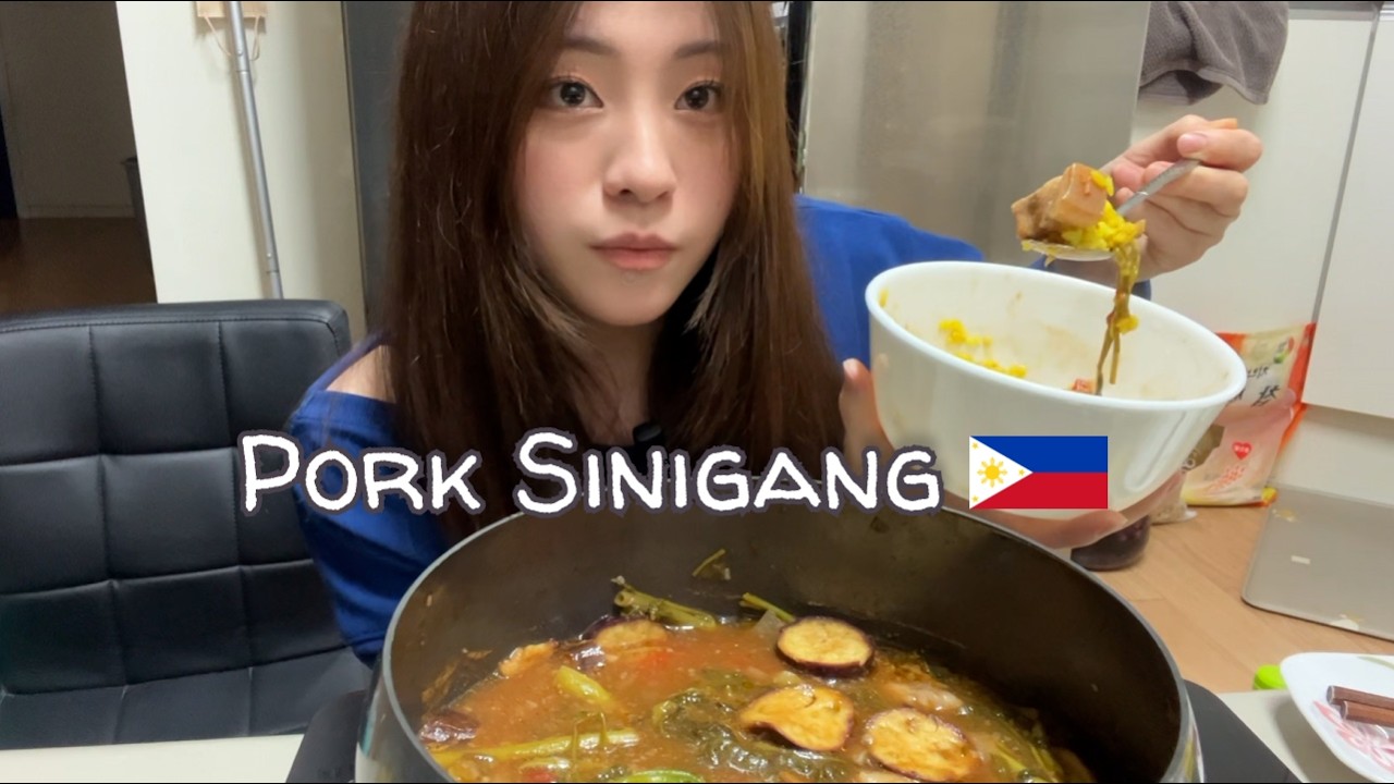 Foreigner Tries to Cook Authentic Filipino Pork Sinigang