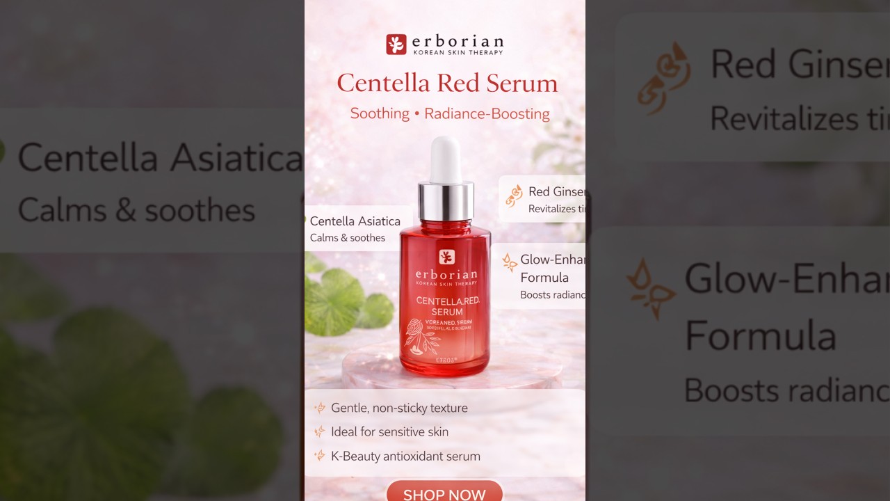 Erborian Centella Red Serum 30ml Calm & Glow #cleanbeauty #skincare #skincareroutine