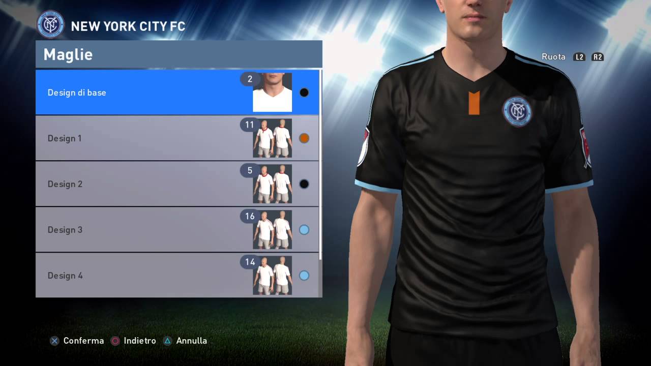 PES2016 Editor Interno kits New York City (MLS)