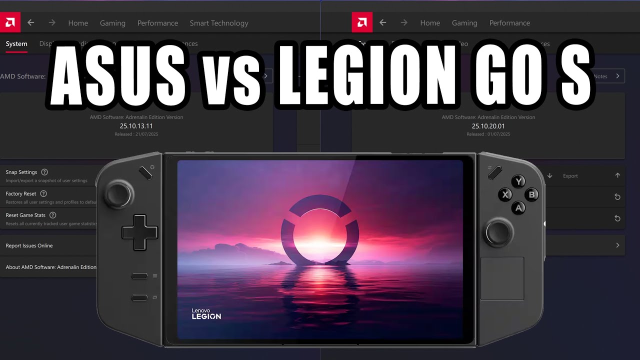 LEGION GO: ASUS vs LEGION GO S Driver Performance Comparison!