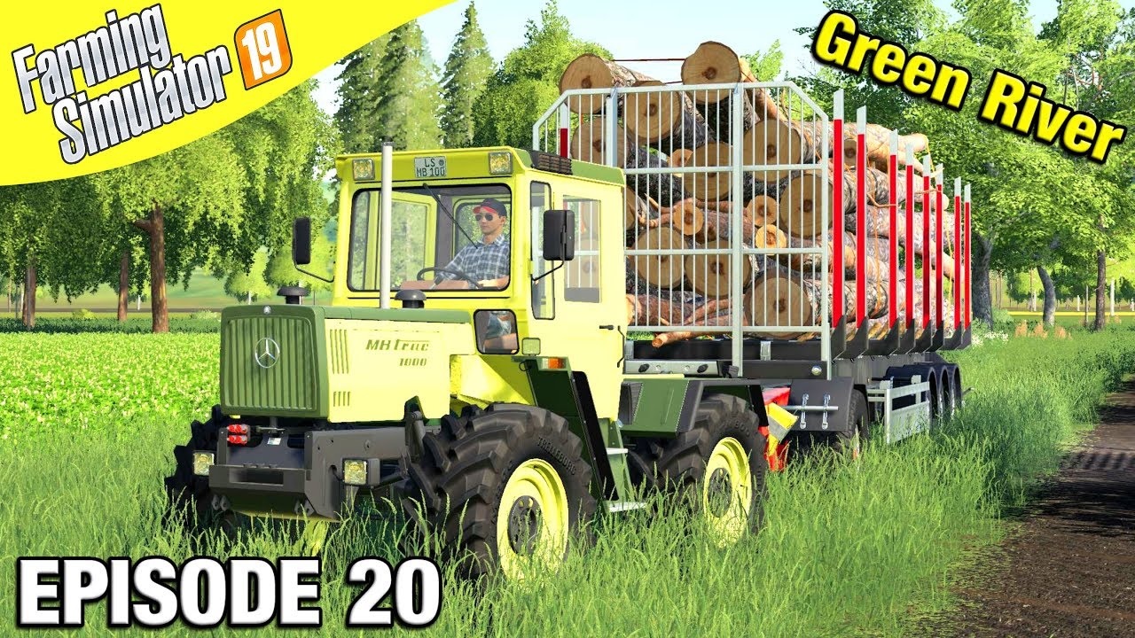 MERCEDES-BENZ MB TRAC Farming Simulator 19 - Green River with Daggerwin Ep 20