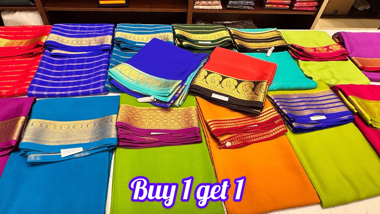 Bangalore Wholesale Offer Price Buy 2 For 5000rs &2 SareesFor 16000rs Pure Mysore Silk & Silk Sares
