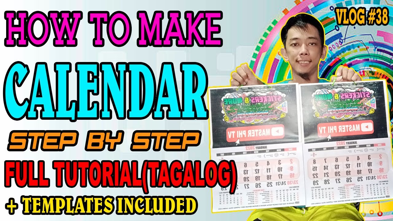 HOW TO MAKE CALENDAR STEP BY STEP FULL TUTORIAL (TAGALOG) + TEMPLATES
