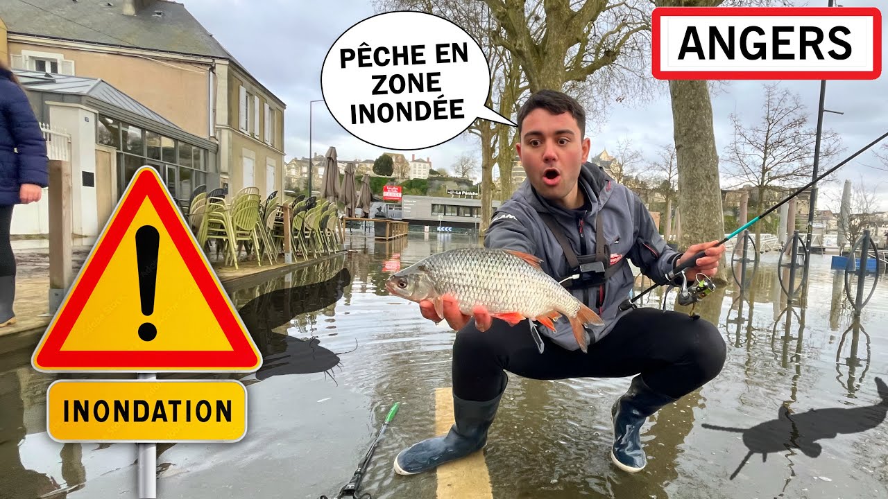 Je PÊCHE durant des INONDATIONS HISTORIQUES dans le CENTRE-VILLE d’ANGERS ! 