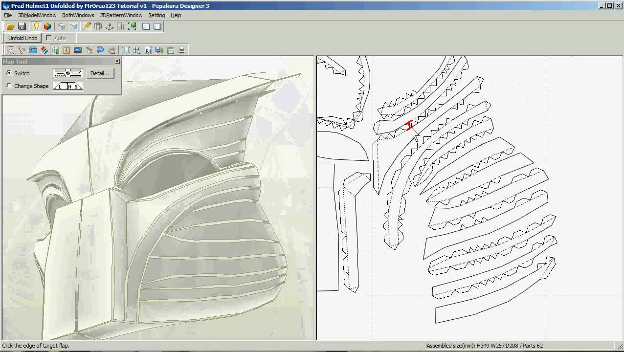 Pepakura Unfolding Tutorial Part 2