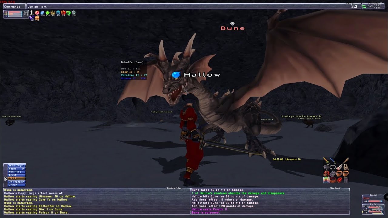 75 RDM/NIN - Melee Bune Solo (FFXI Eden)