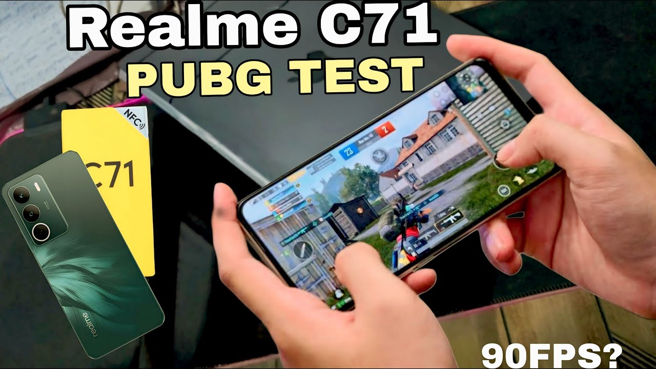 Realme C71 PUBG Test | Realme C71 Gaming Review | 90Fps?