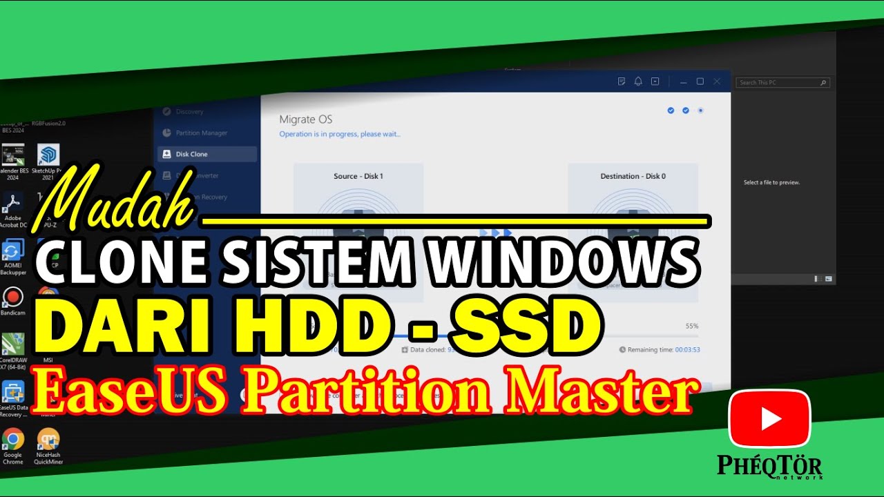Clone Sistem Windows dari HDD ke SSD dengan EaseUs Partition Master