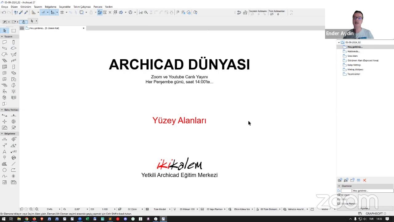Archicad Dünyası - Yüzey Alanları: Sıva ve Kalıp Metrajı nasıl alınır?