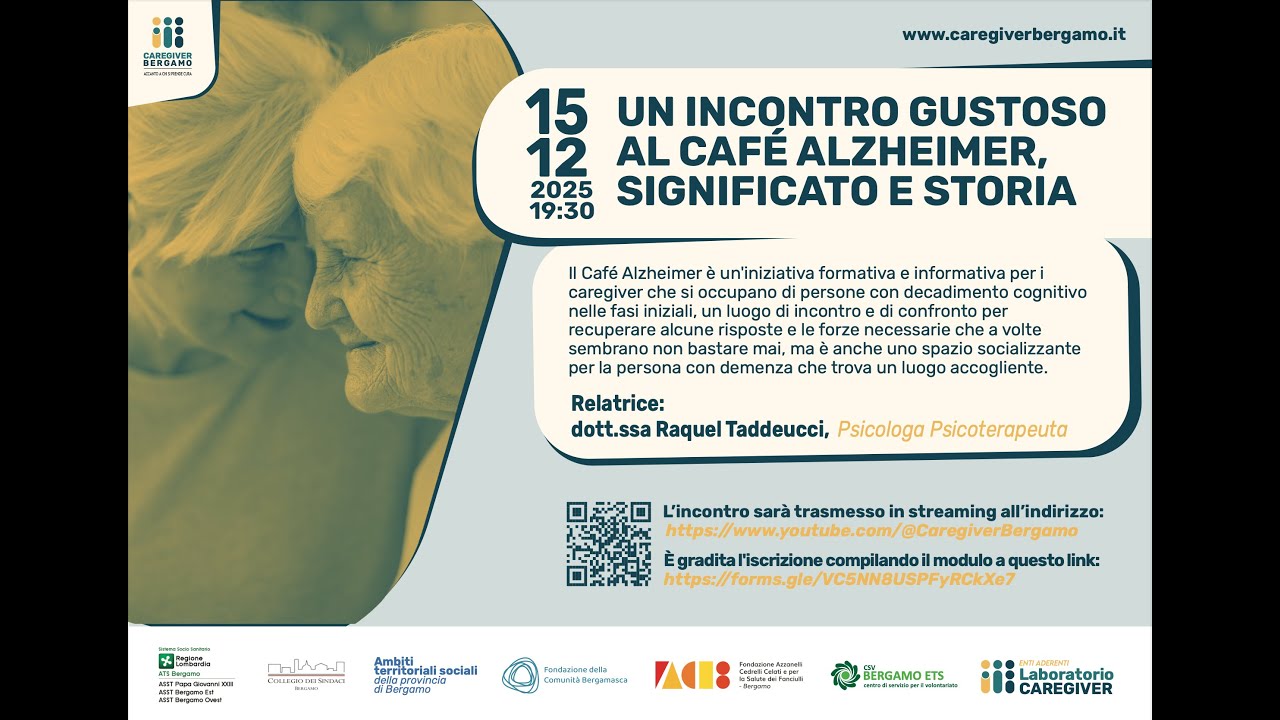 Webinar: “Un incontro gustoso al café Alzheimer, significato e storia”