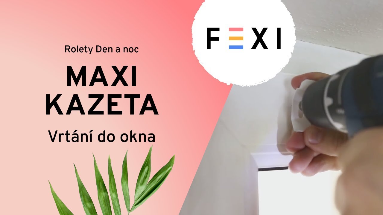 Roleta den a noc v MAXI kazetě - Vrt&aacute;n&iacute; do okna