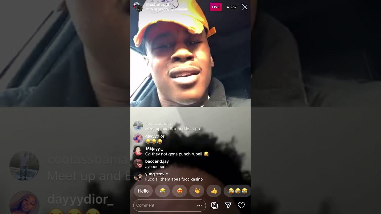 6 shots beef w Ncg kenny b instagram live