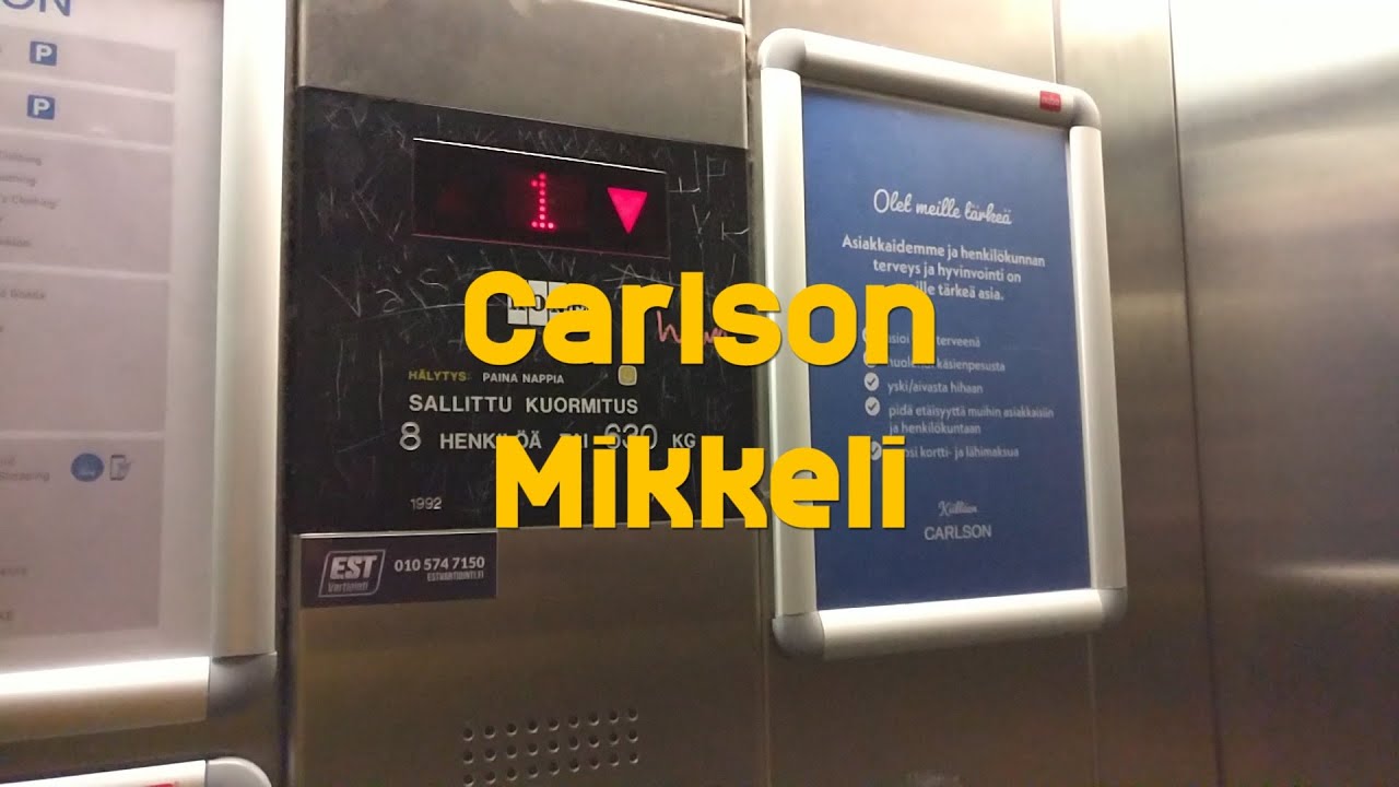 Hissivideo: Carlson, Mikkeli - 1992 KONE M (ovet kahdella puolella)