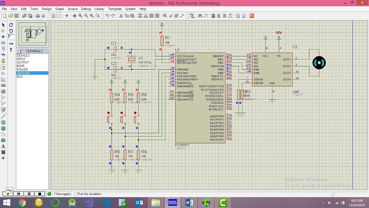 PIC Ders-26 (L298 Entegresi ile DC Motor Sürümü)