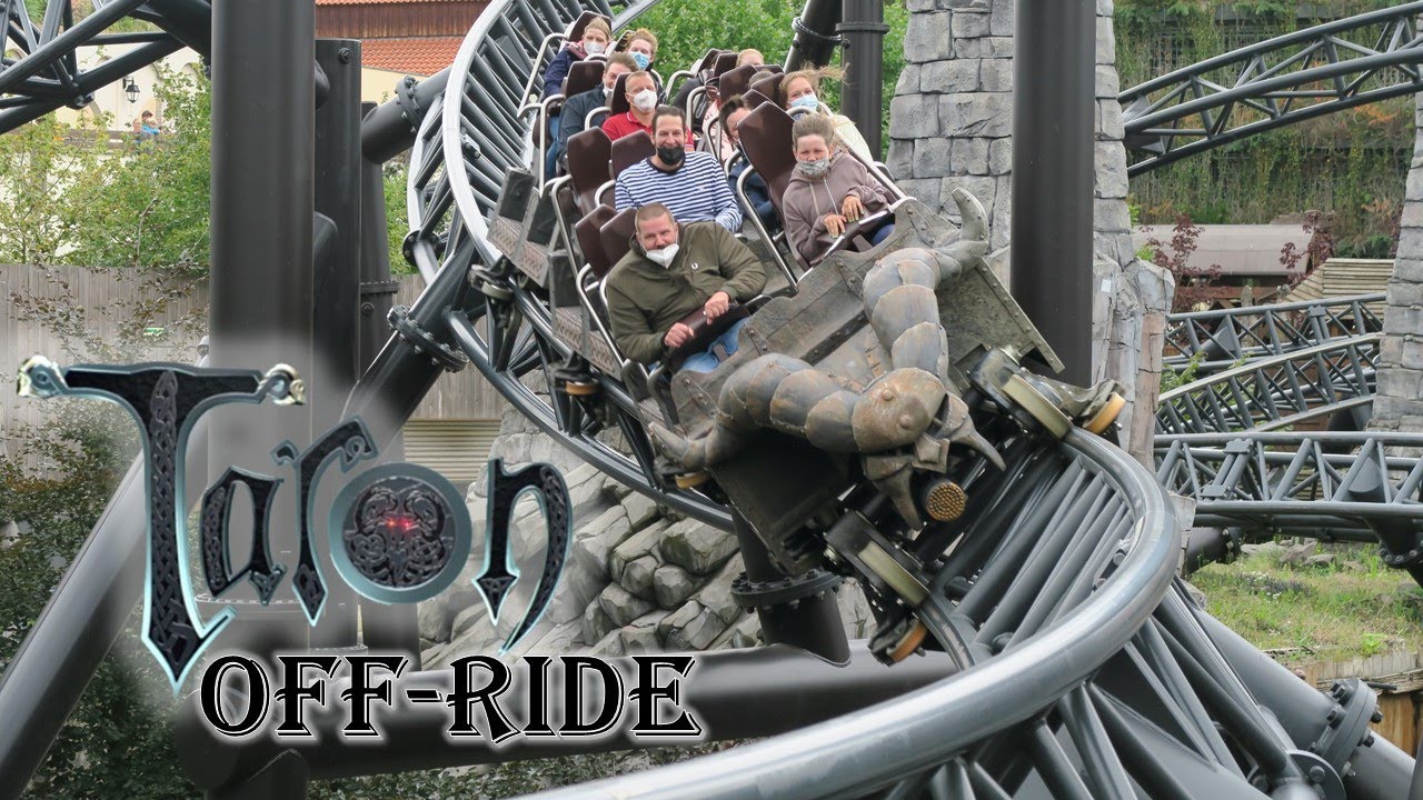 Taron Off-Ride Footage, Phantasialand Intamin Multi-Launch Coaster | Non-Copyright