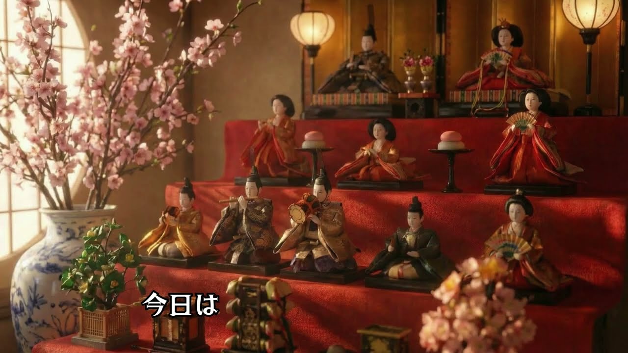 うれしいひなまつり【日本の童謡。唱歌】 #哀愁 #癒し #音楽 #3月 #3月