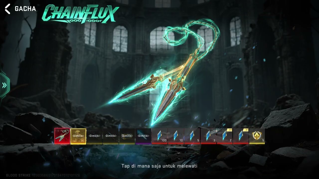 GACHA ETERNAL SKIN CHAINBLADE CHAINFLUX JADI SKIN ETERNAL MELEE PERTAMA SAYA!! | BLOOD STRIKE