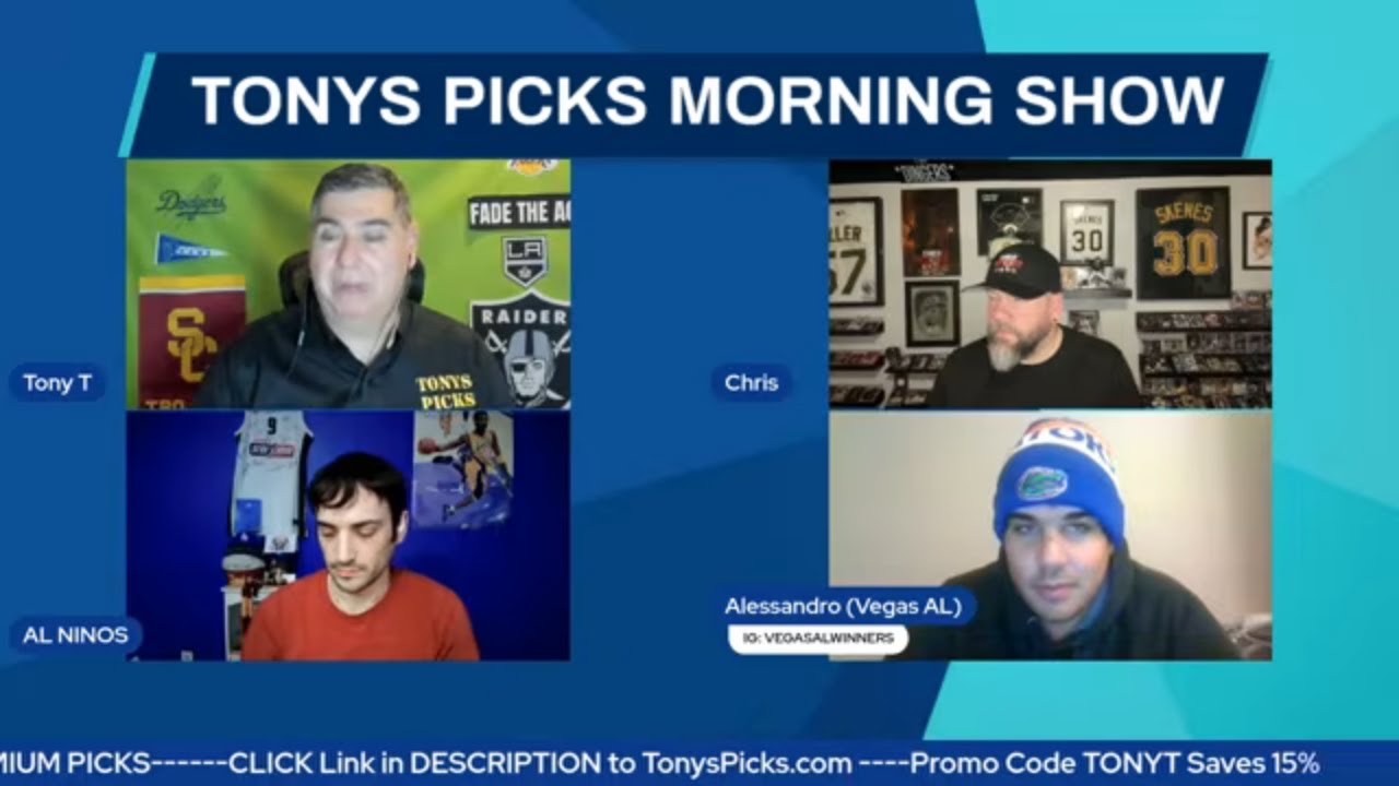 Live NFL NBA NCAAB NHL Picks Tonys Picks Morning Show 1-18-2026