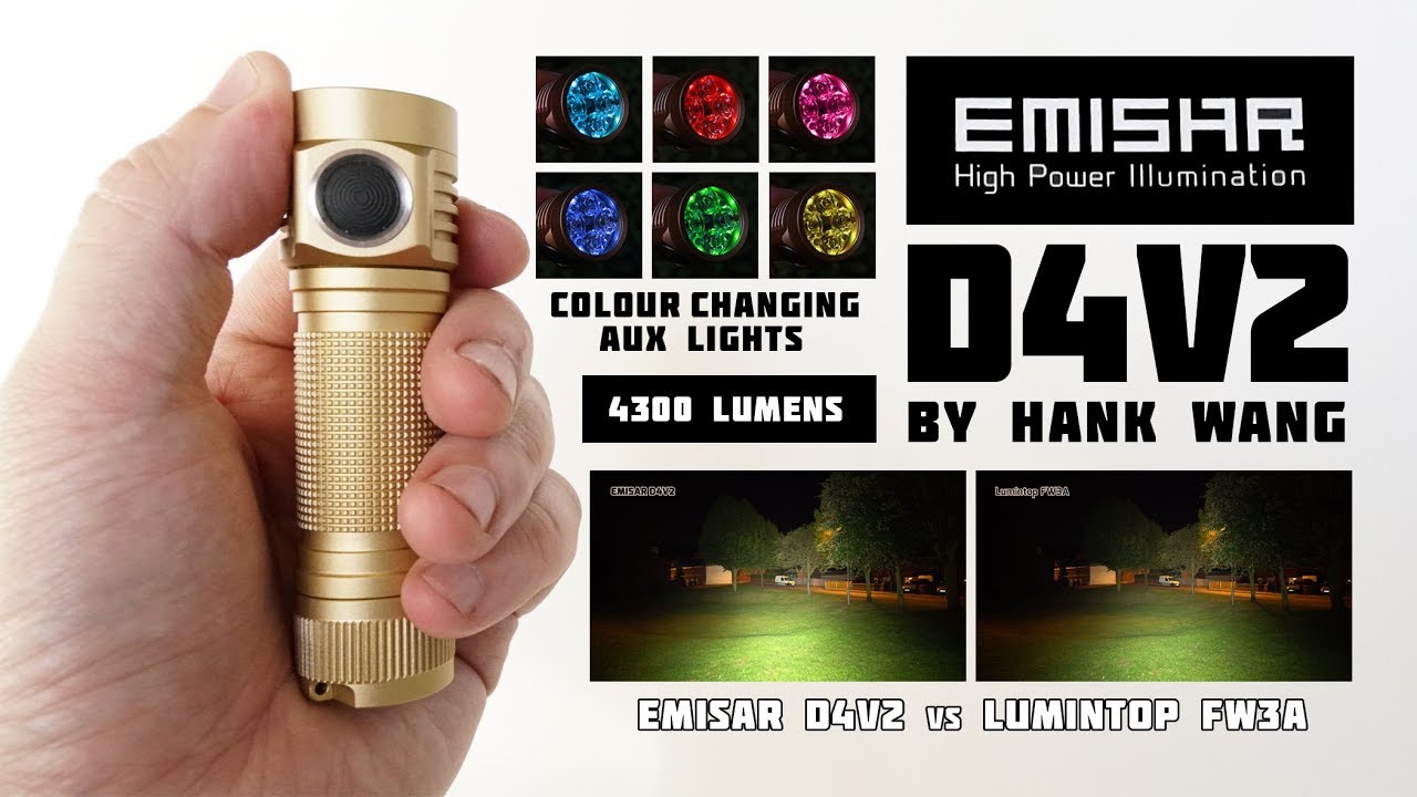 EMISAR D4V2 - Insane Power & features! 4300 lumens EDC