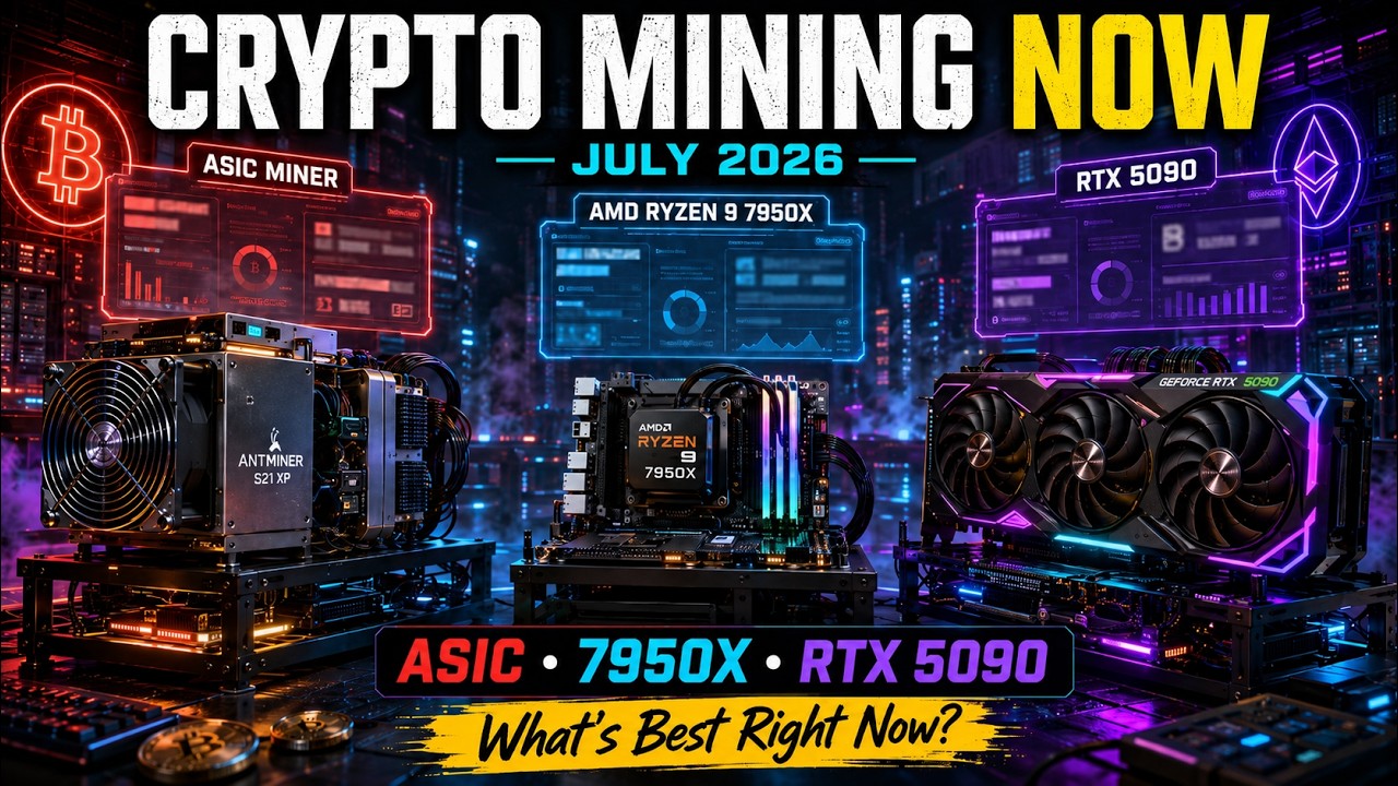 Майнинг криптовалют в июле 2026 года&hellip; Прибыль от ASIC, CPU и GPU продолжает падать...