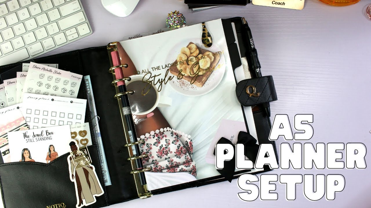 Notiq A5 Rings Quilted Planner Setup feat Digital Dash Box, Fancy Plans Co, and C&P