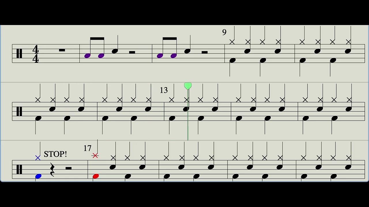 Charizard's Black Sky Easy Drums sheet music