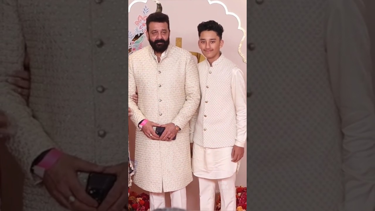 Sanjay Dutt's son looks like copy of his father 😱 #sanjaydutt #shahraandutt #fatherson #bollywood
