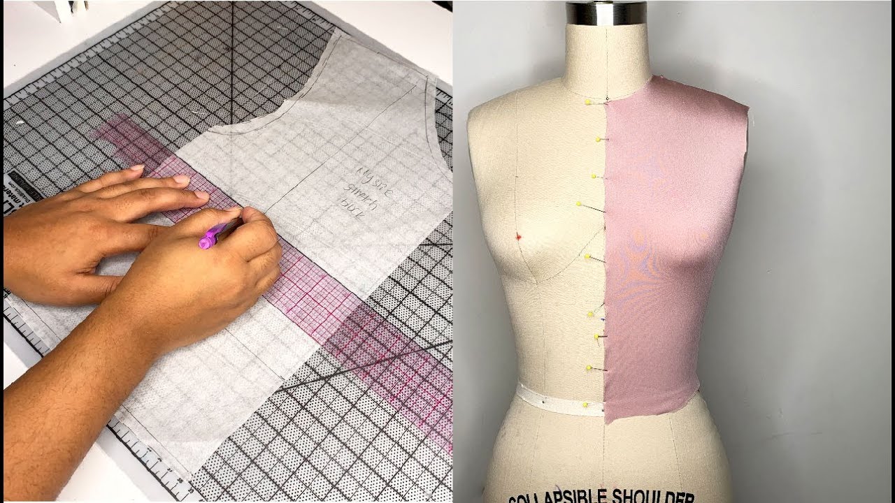 How to draft a Basic Bodice Pattern for Knit Fabrics
