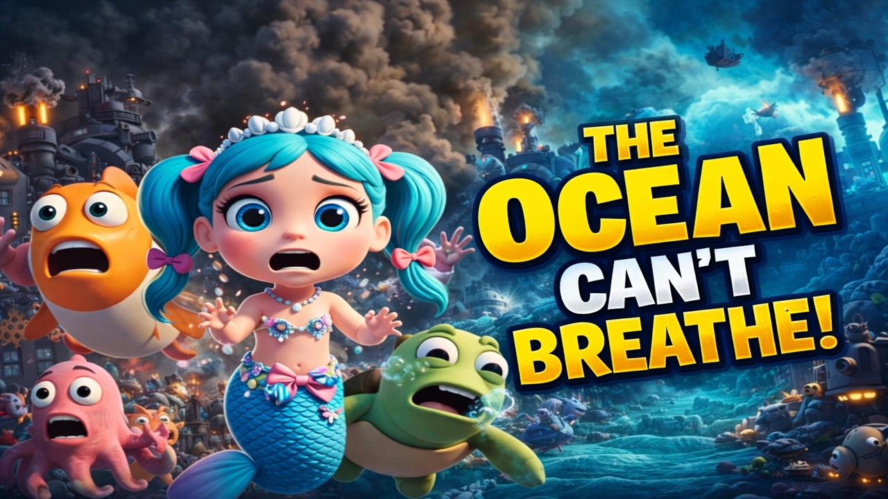 The Day the Air Disappeared! 😱🌫️ Shelly & Friends Save the Ocean  Pollution Adventure Cartoon