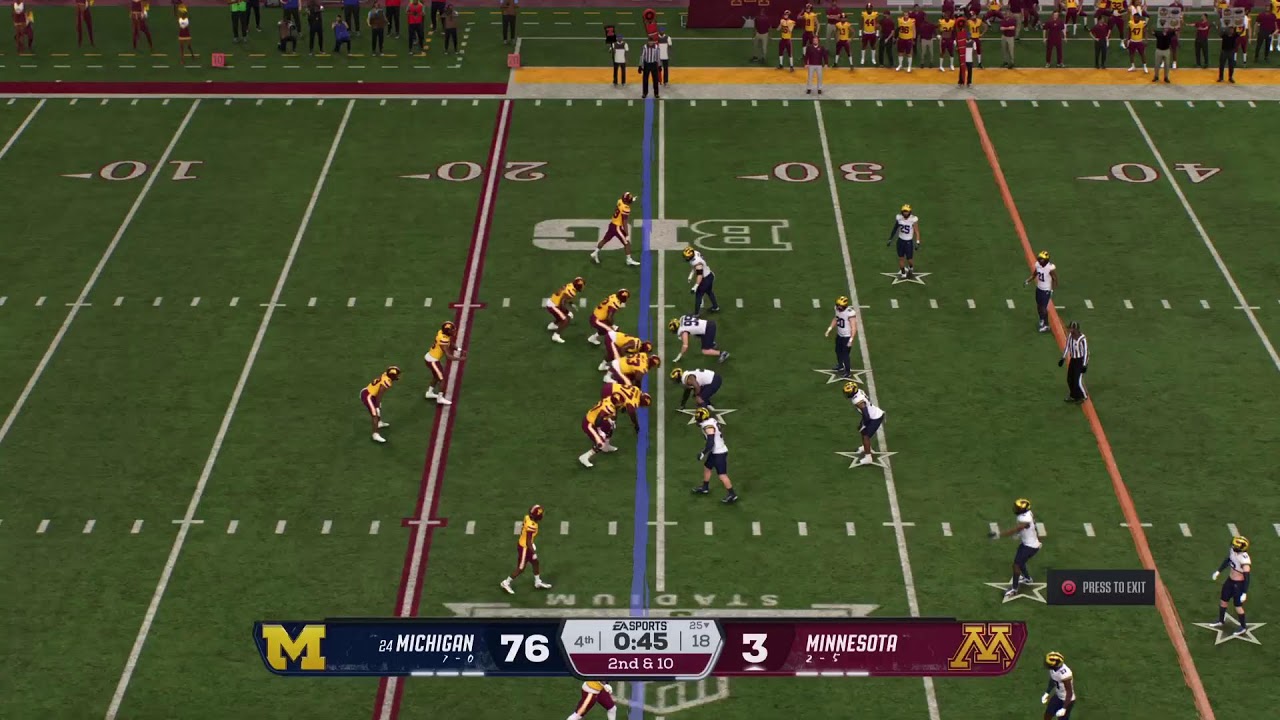 CFB26 B1GxSEC Brown Jug Game Michigan Wolverines at Minnesota Golden Gophers
