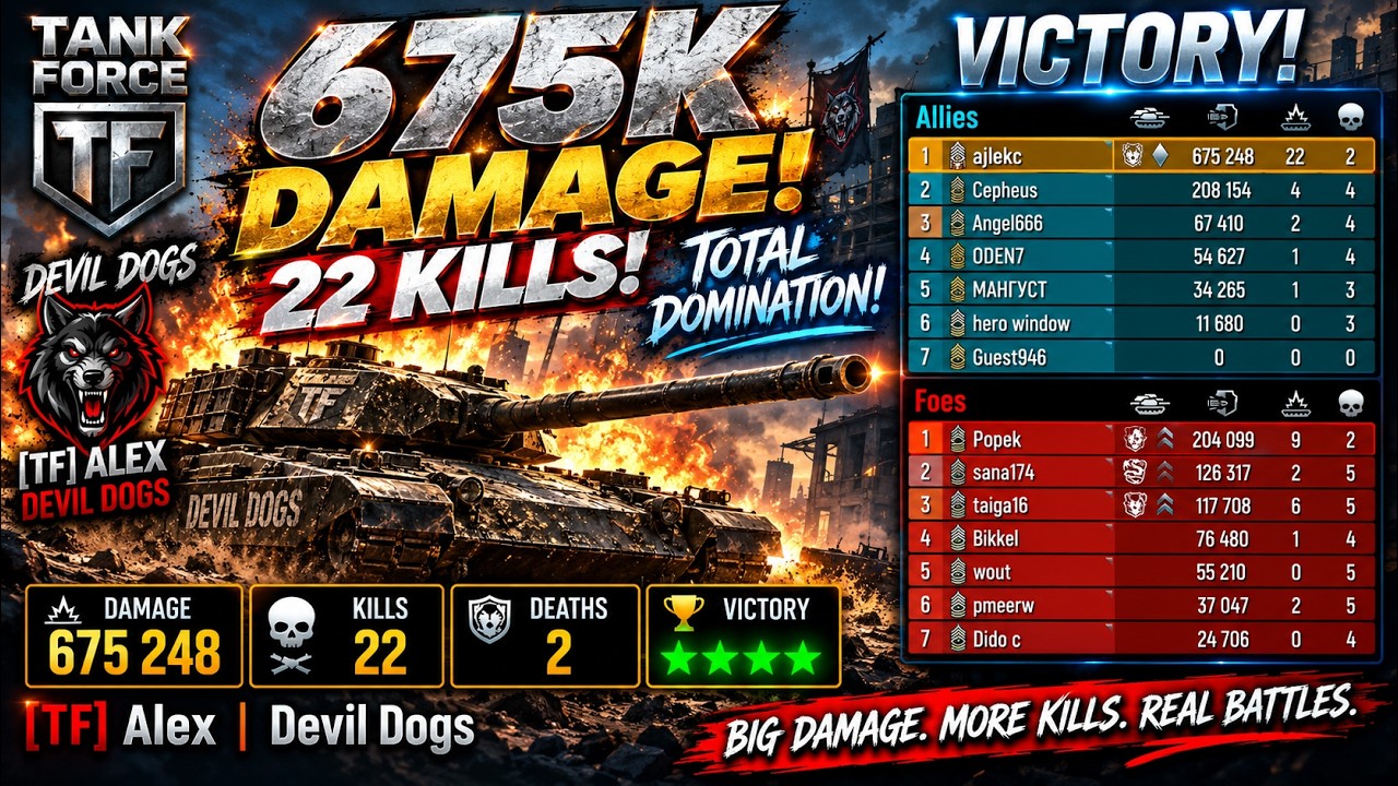 Tank Force | 675K DAMAGE & 22 KILLS! 💀 Total Battlefield Domination!