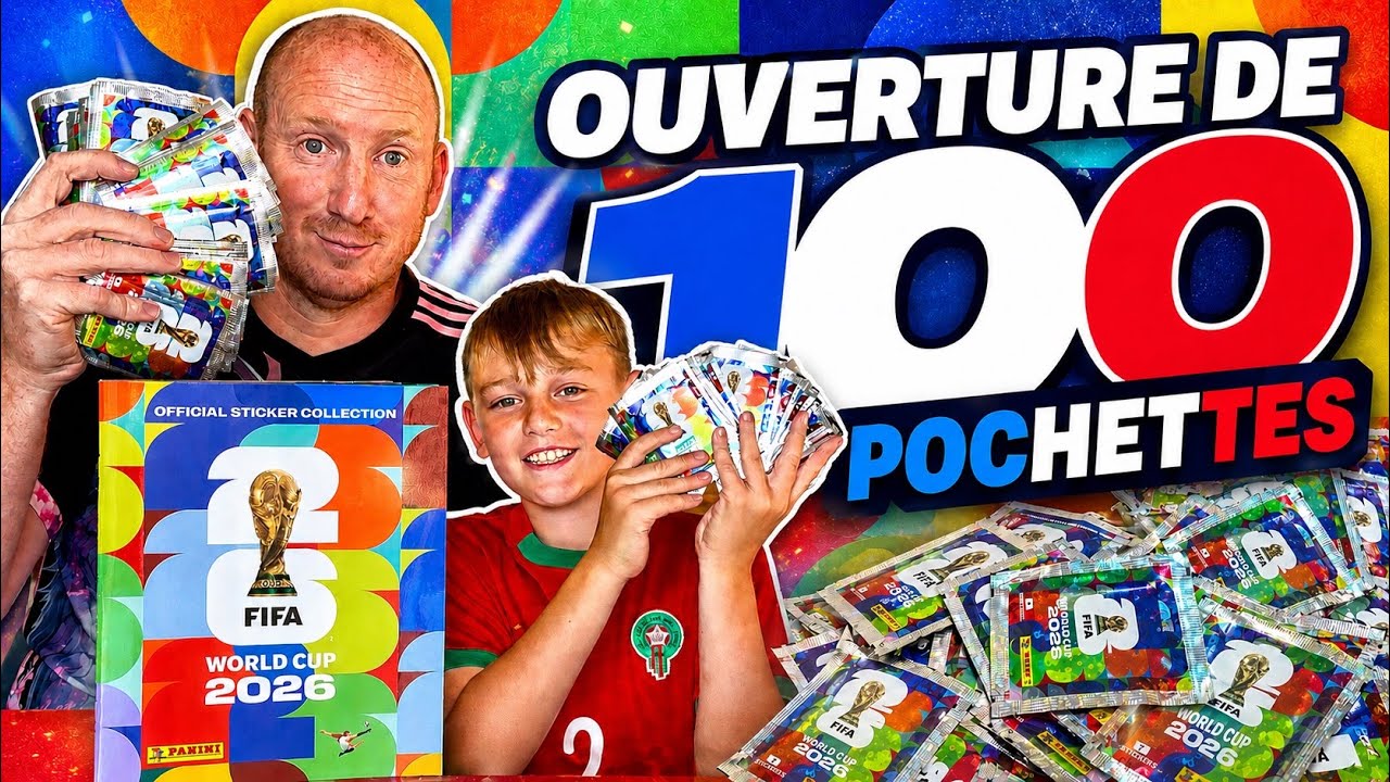 100 POCHETTES PANINI COUPE DU MONDE 2026 !!