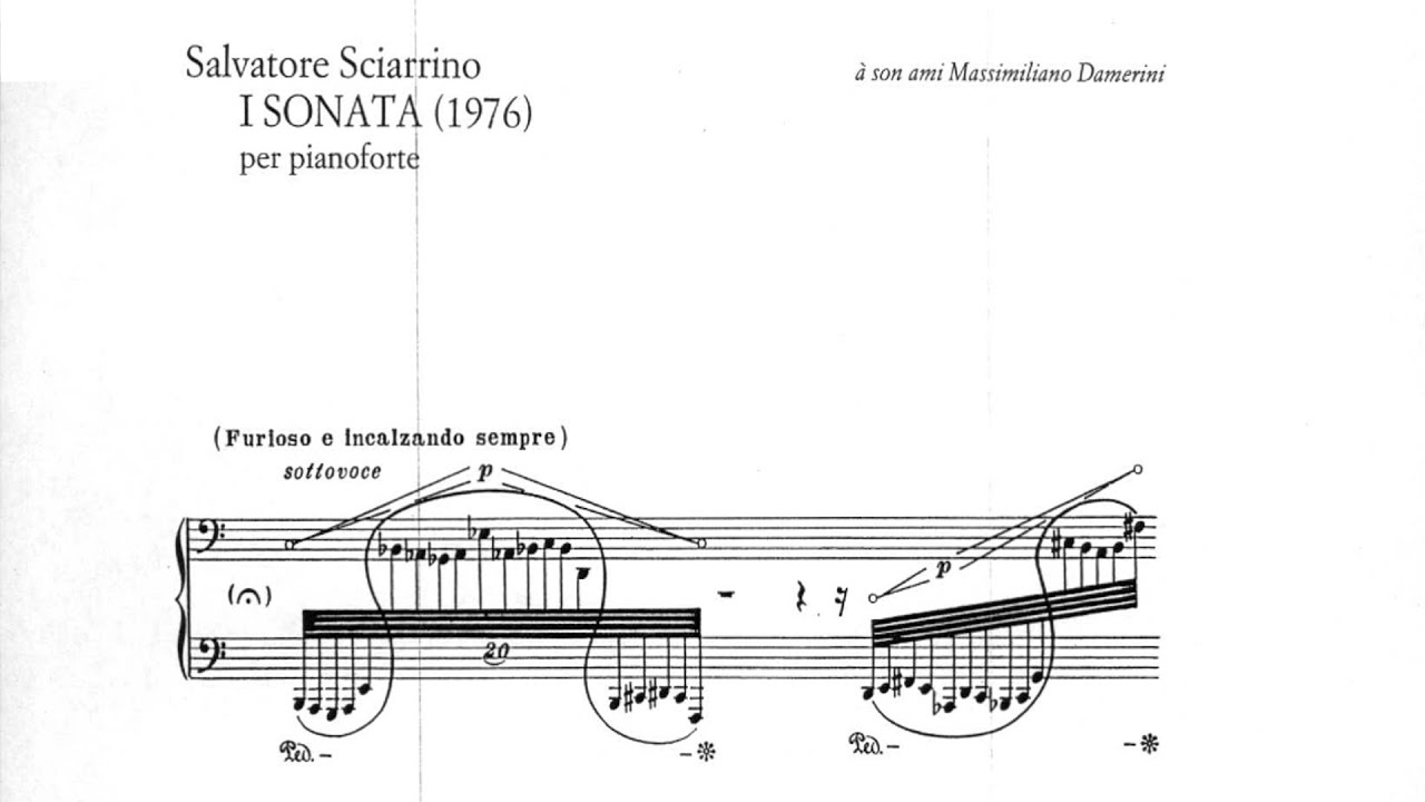 Salvatore Sciarrino - Sonata per pianoforte No. 1 (Sheet+Audio)