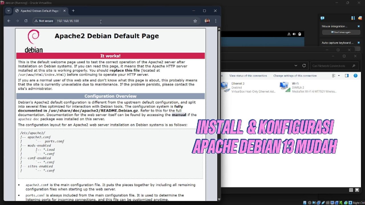 Cara install & konfigurasi web server debian mudah
