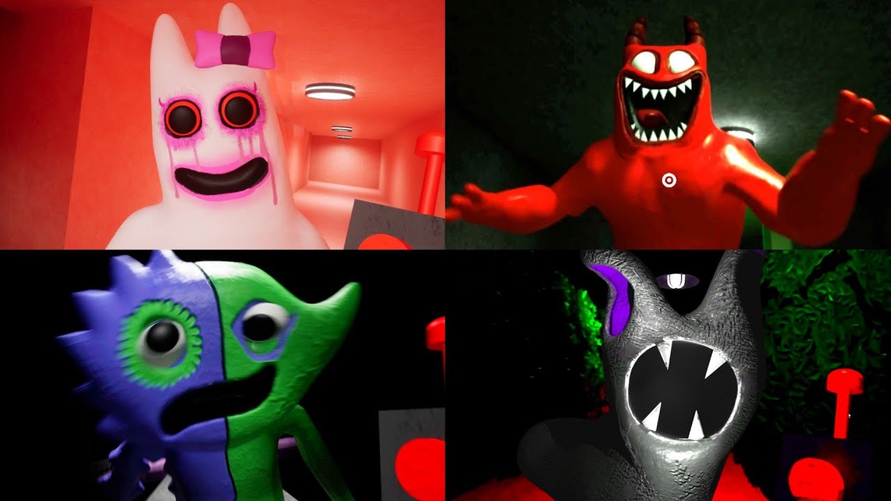 Garten of banban 2 3 4 6 - End Chase Jumpscares Comparison